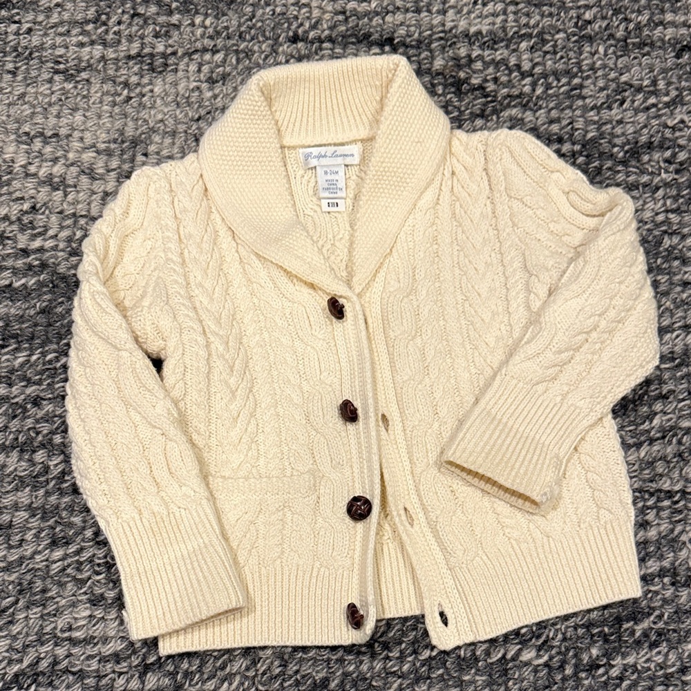 Ralph Lauren Ivory Cable Knit Sweater